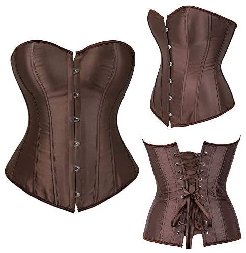 Espartilho corset marrom
