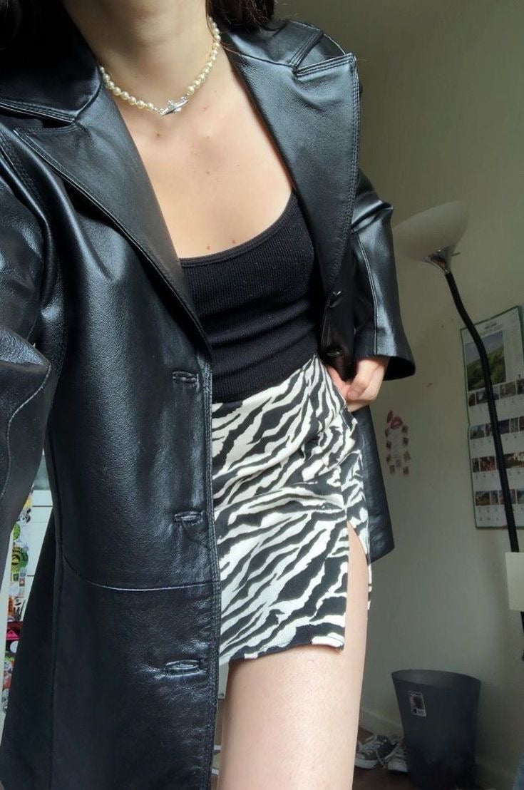 JAQUETA DE COURO OVERSIZED