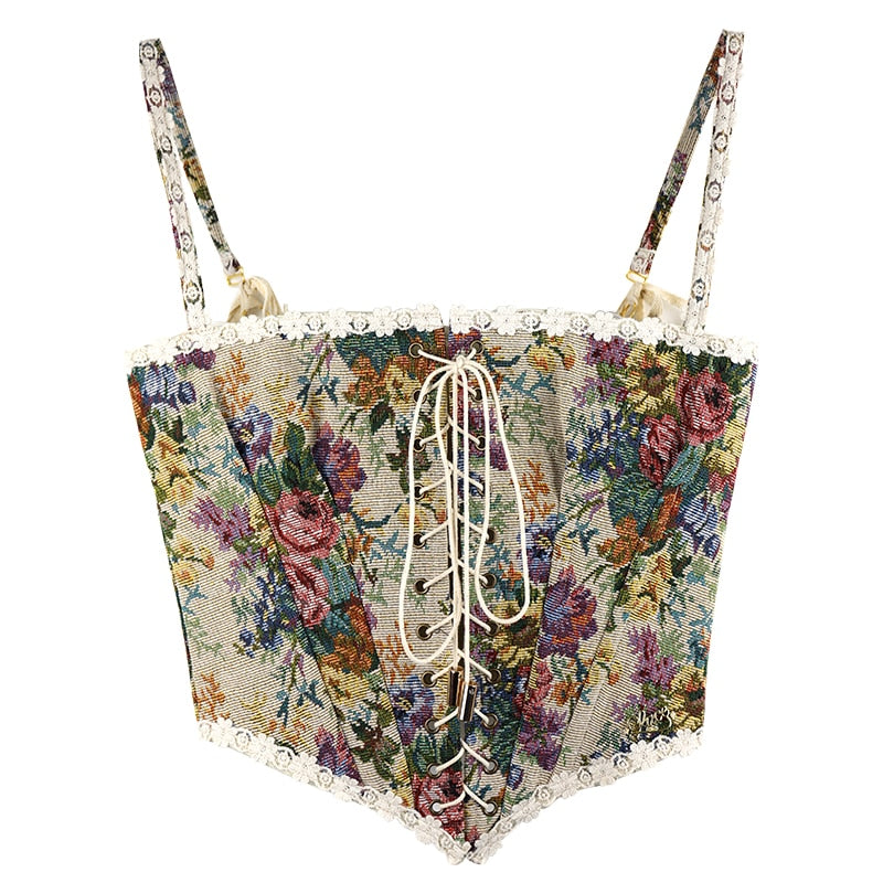 Corset bustiê Renascentista Jacquard