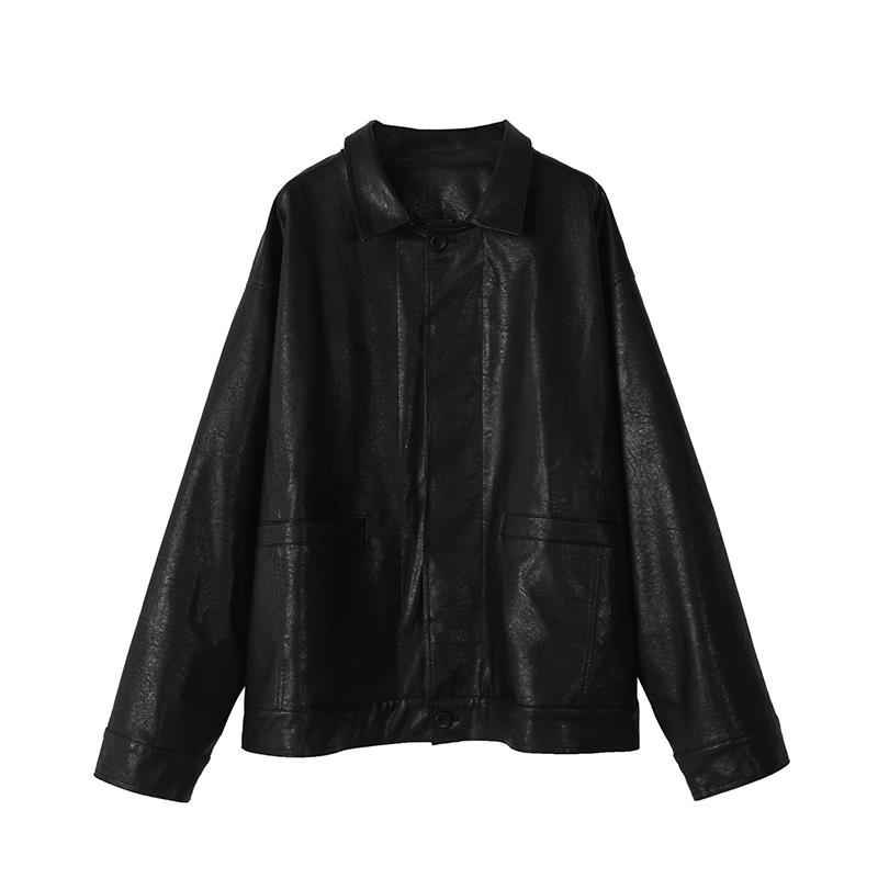 JAQUETA DE COURO OVERSIZED