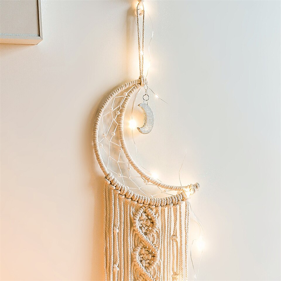 Filtro dos sonhos - Macramê Boho Moon