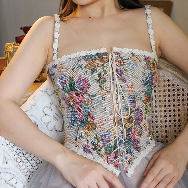 Corset bustiê Renascentista Jacquard