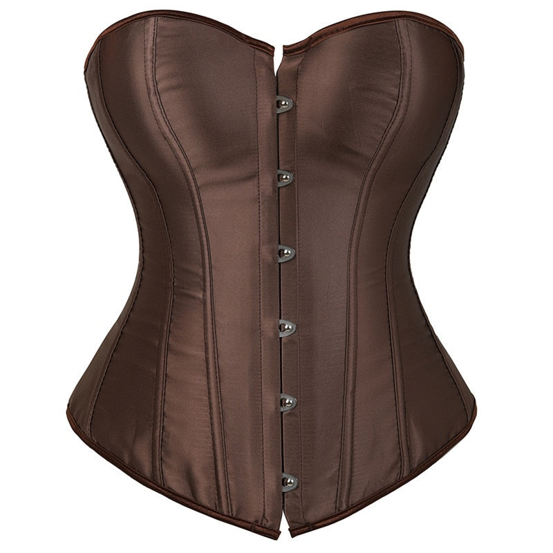 Espartilho corset marrom