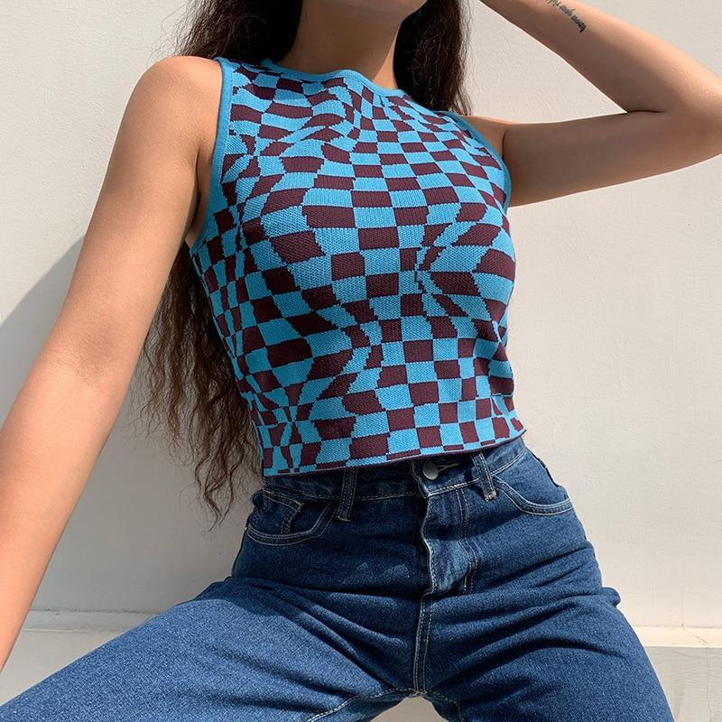 BLUSA QUADRICULADA 70´S - Ohbabyohman