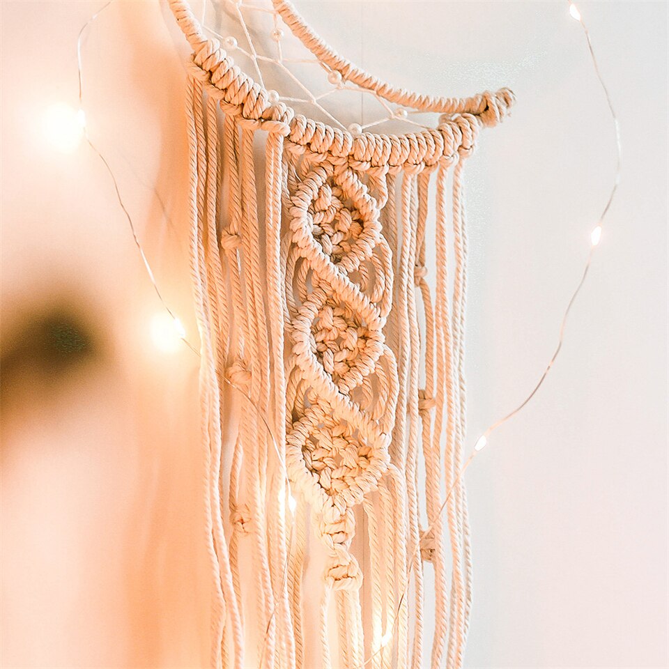 Filtro dos sonhos - Macramê Boho Moon