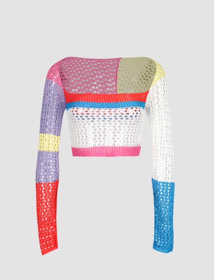 Top Tricô Boho vibe