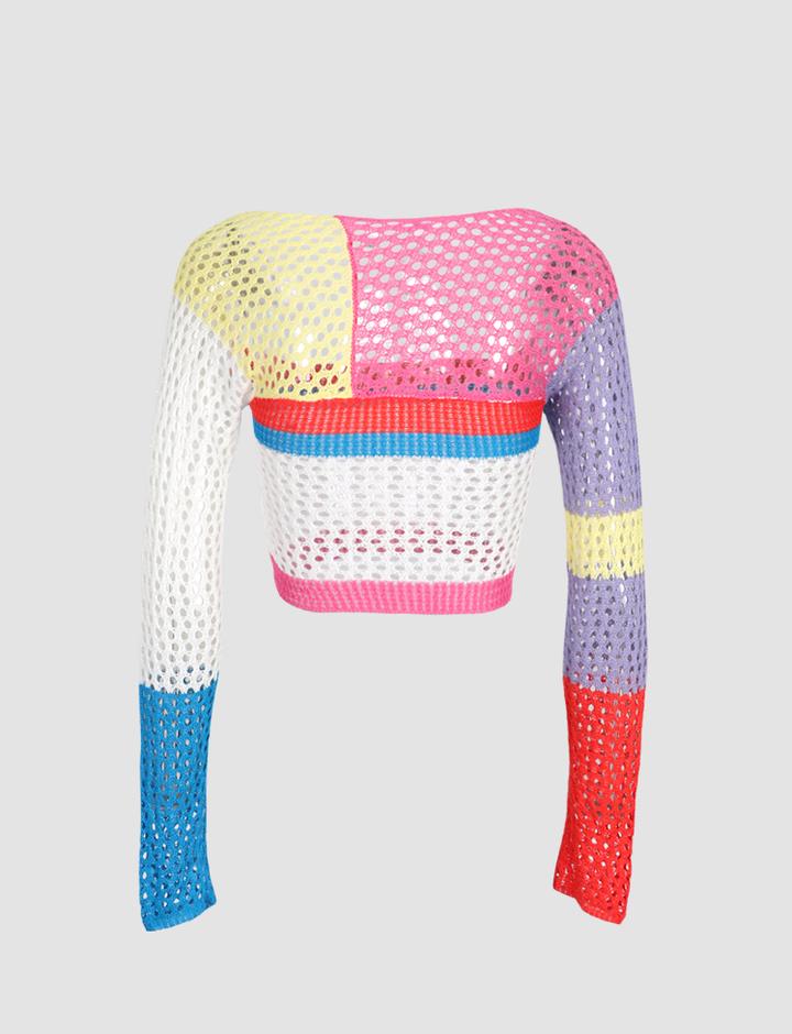 Top Tricô Boho vibe