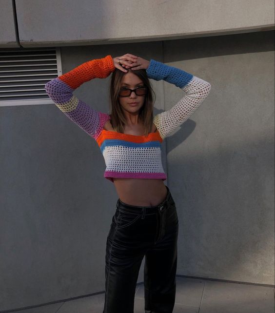Top Tricô Boho vibe