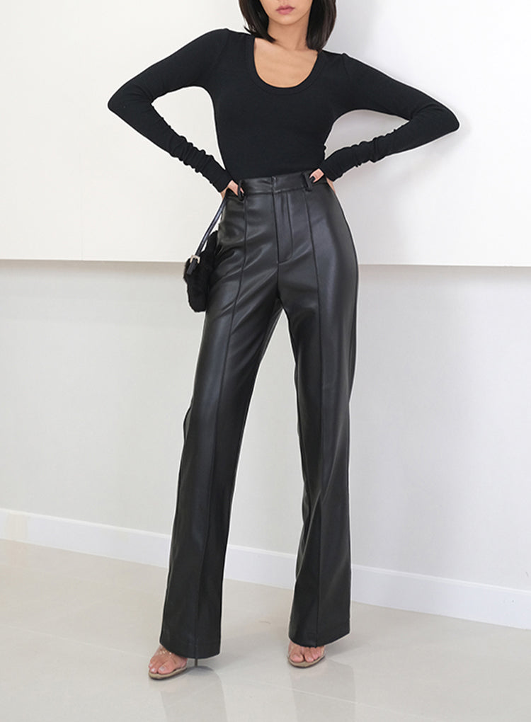 Calça de Couro Fosca