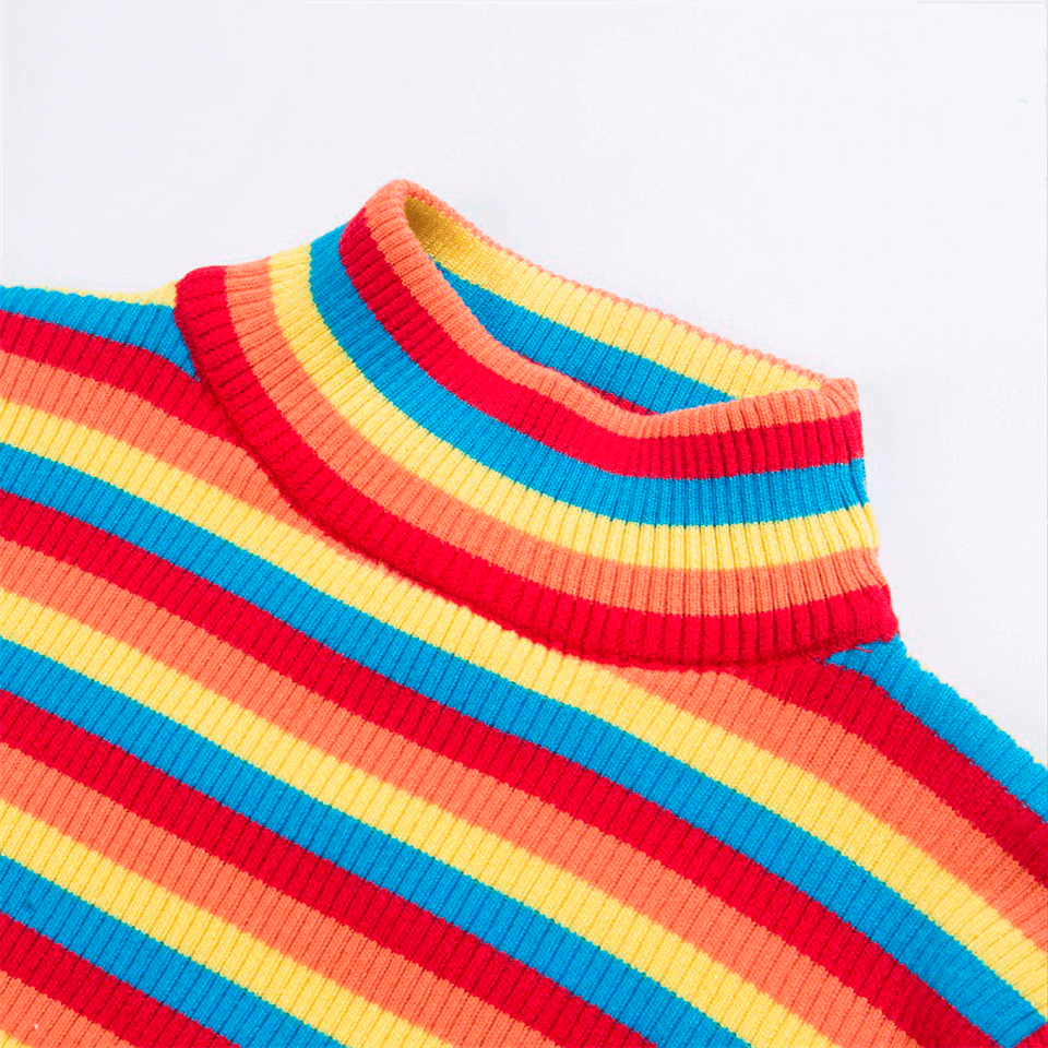 Blusa Crooped Moletom Arco-íris - Ohbabyohman