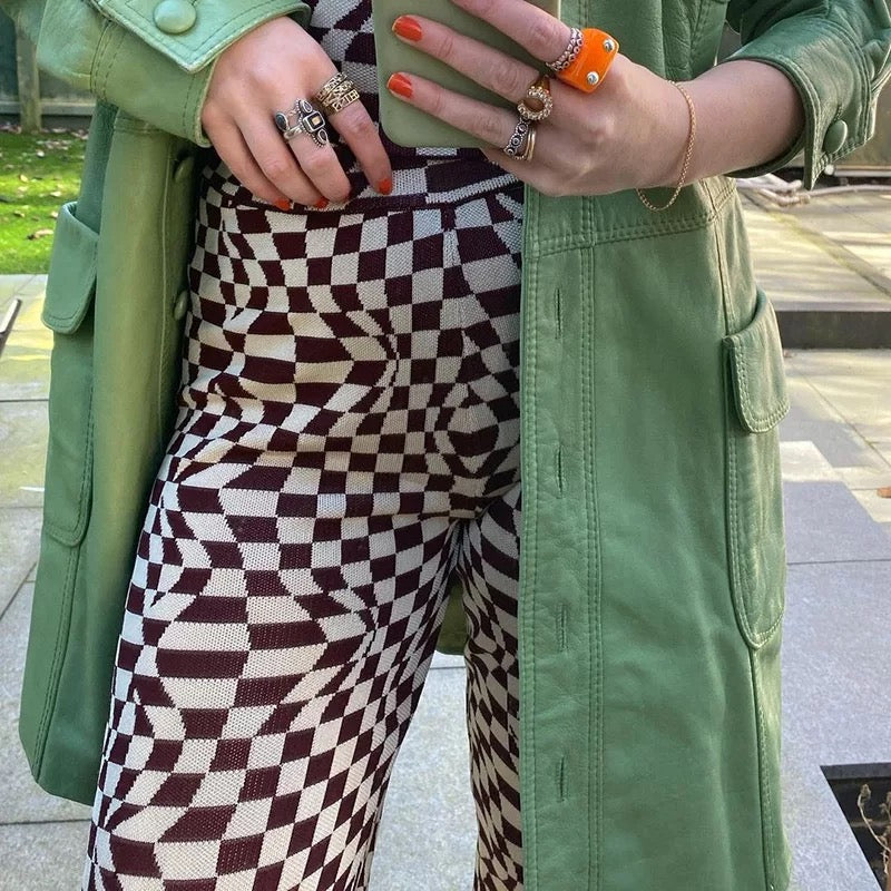 Calça Avant basic quadriculada Brown
