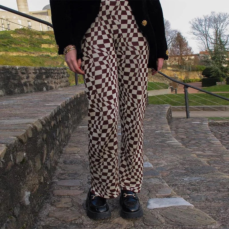 Calça Avant basic quadriculada Brown