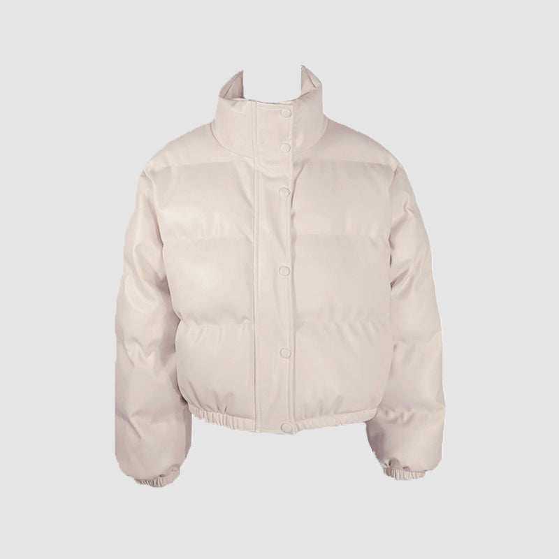 Jaqueta Puffer de Couro