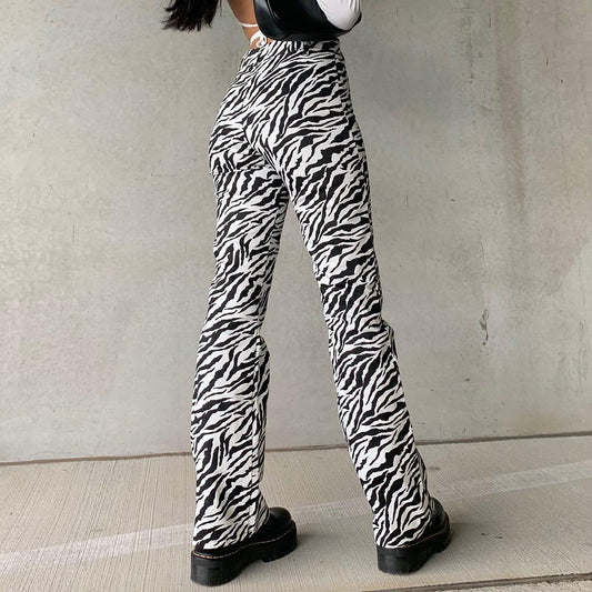 CALÇA 90´S ZEBRA PRETO E BRANCO - Ohbabyohman