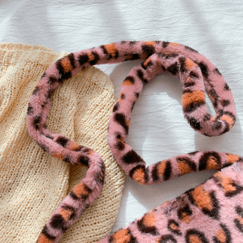 Bolsa Leopardo Pelúcia Fluffy - Ohbabyohman