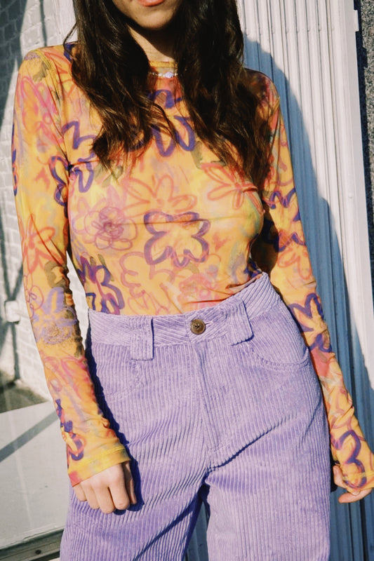 Blusa Tule Floral Jules