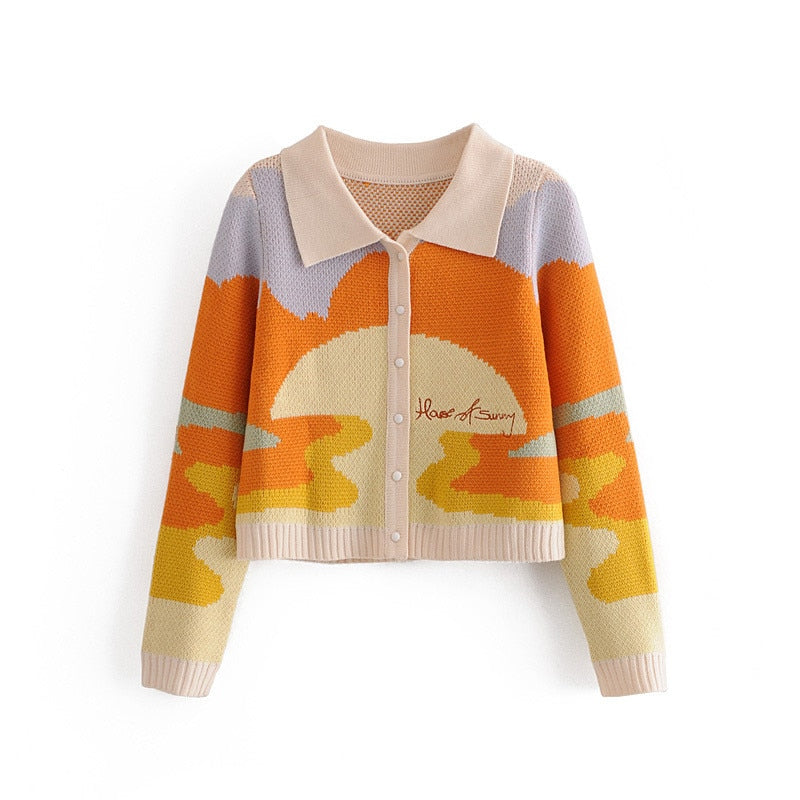 Cardigan Avant Vintage Sunset