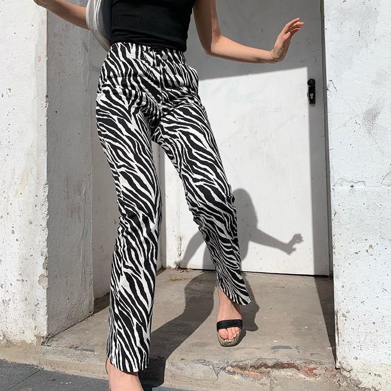 CALÇA 90´S ZEBRA PRETO E BRANCO - Ohbabyohman