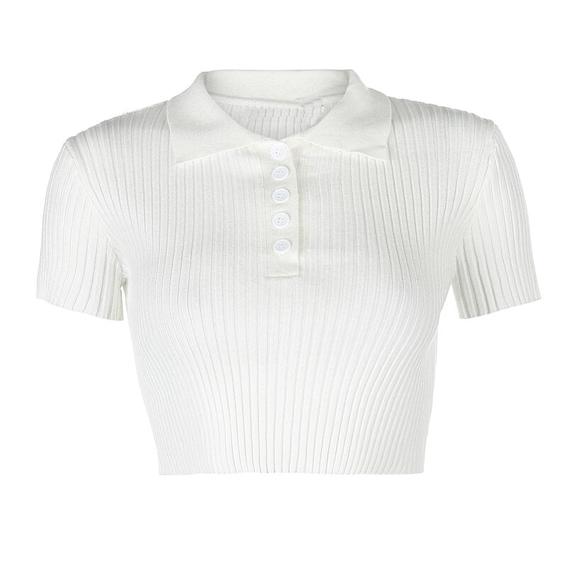 Top polo básico minimalista