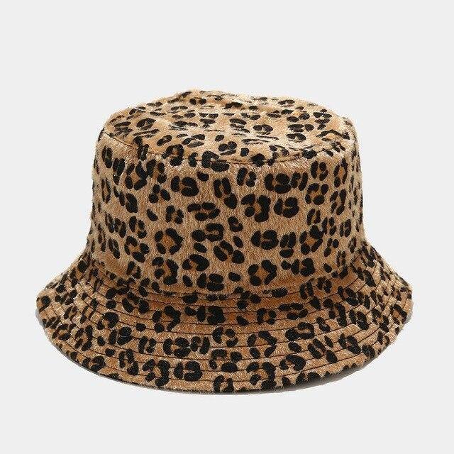 CHAPÉU BUCKET ANIMAL PRINT FLUFFY - Ohbabyohman