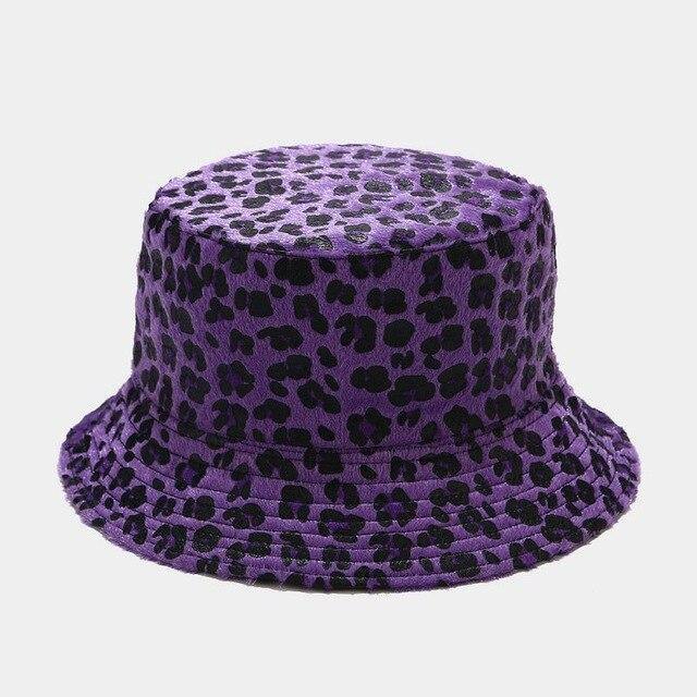 CHAPÉU BUCKET ANIMAL PRINT FLUFFY - Ohbabyohman